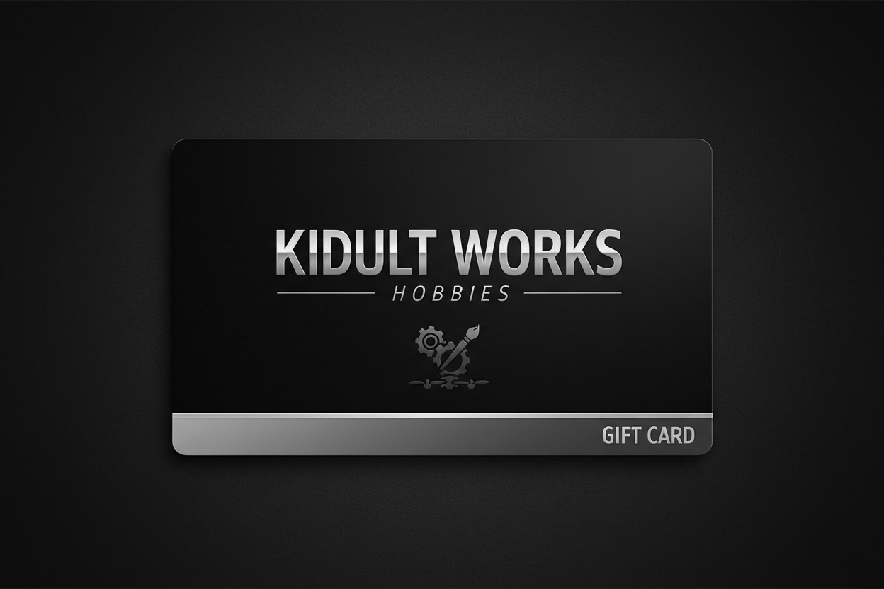 KIDULT WORKS HOBBIES Gift Card black background no code no $