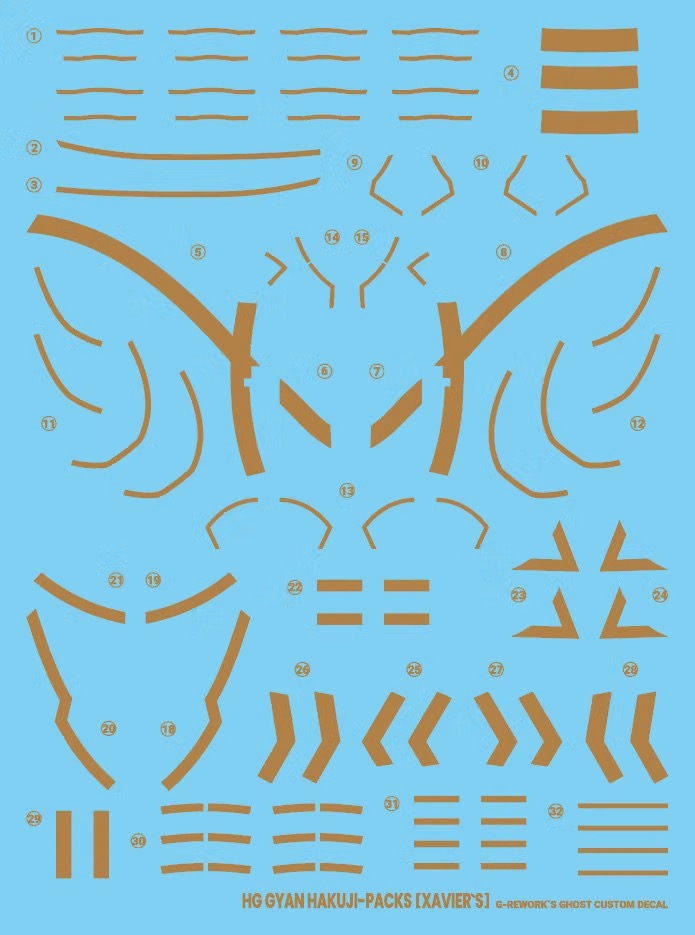 [HG] [GQ] XAVIER`S GYAN HAKUJI-PACKS Water Decal