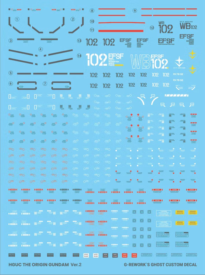 [HG] GTO GUNDAM RX-78-2 Water Decal