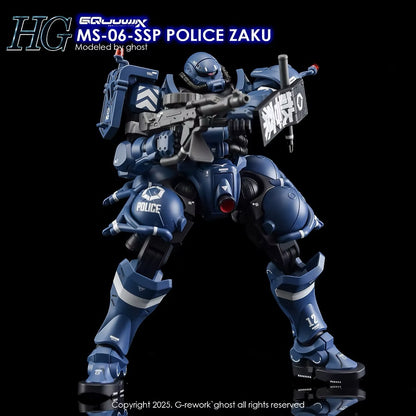 [HG] [GQ] POLICE ZAKU Water Decal