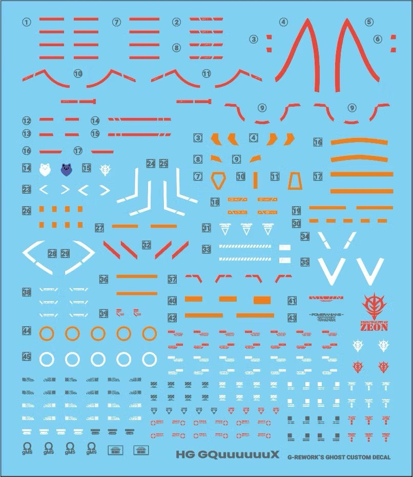 [HG] [GQ] Gquuuuuux Water Decal