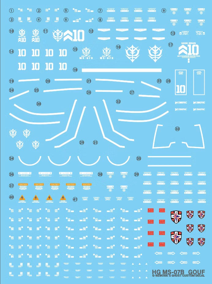 [HG] MS-07B GOUF Water Decal