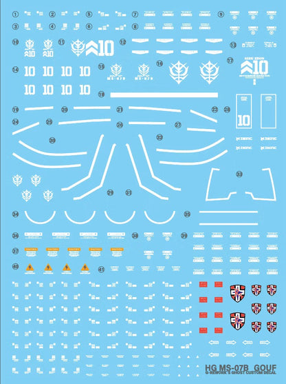 [HG] MS-07B GOUF Water Decal