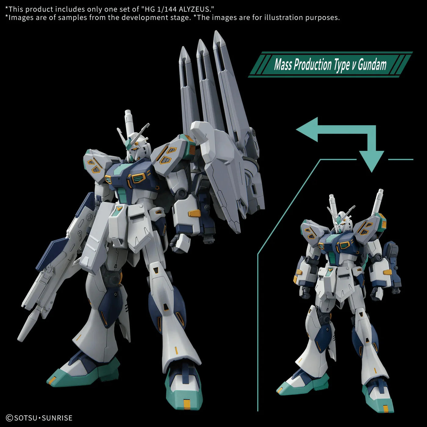 HG 1/144 Alyzeus Mass Production Type v Gundam Hathaway Model Kit