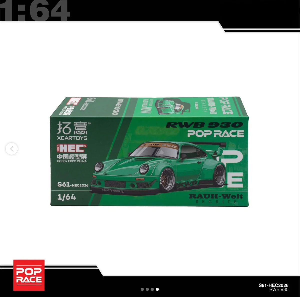 POPRACE 1/64 RWB 930 Green HEC 2026