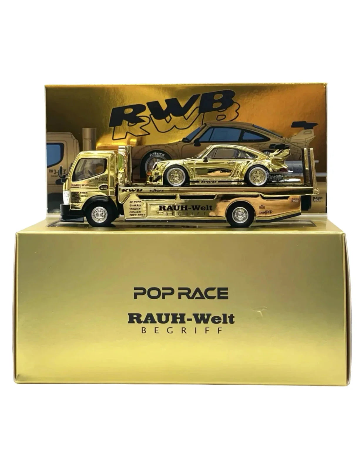 POPRACE 1/64 RWB 930 and FUSO Truck Gold Set HEC 2026