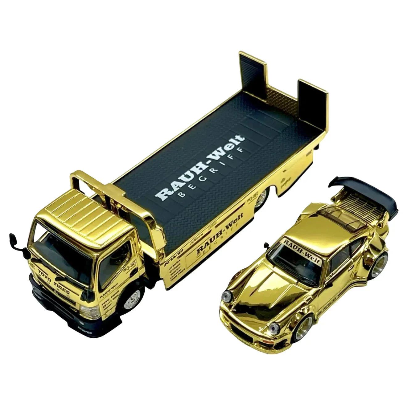 POPRACE 1/64 RWB 930 and FUSO Truck Gold Set HEC 2026