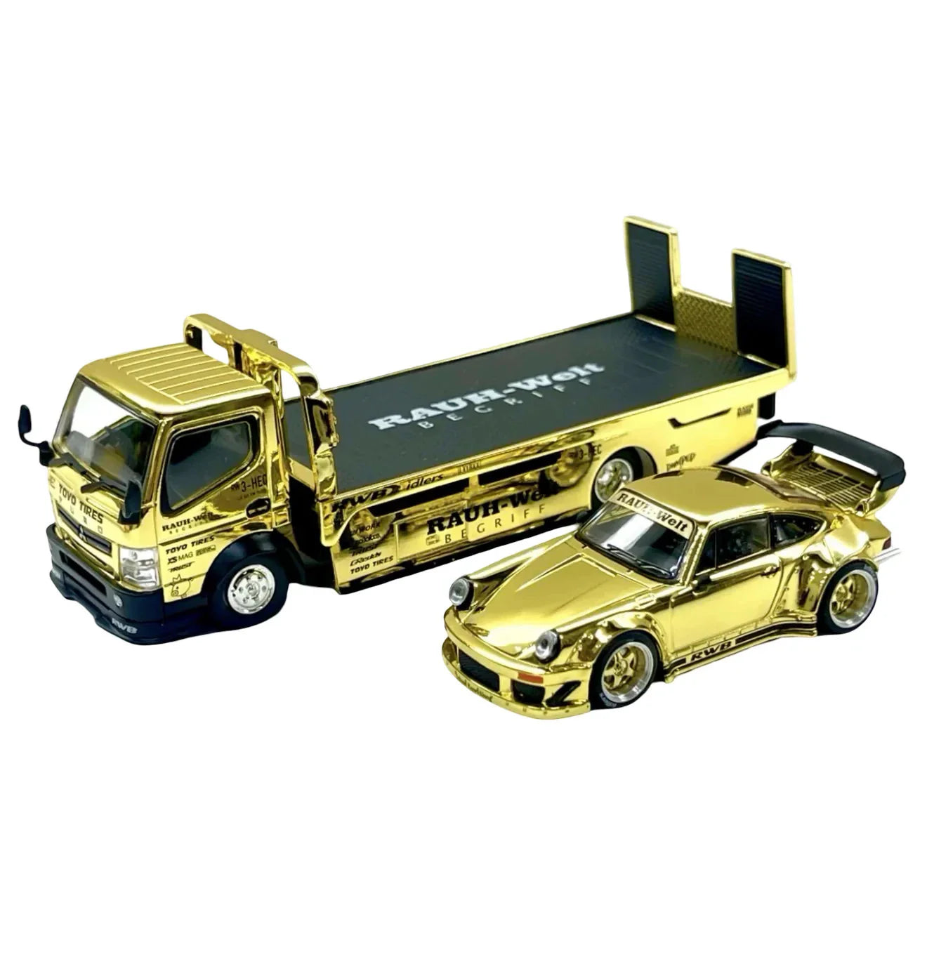 POPRACE 1/64 RWB 930 and FUSO Truck Gold Set HEC 2026
