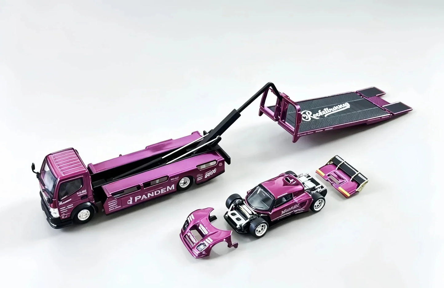 POPRACE 1/64 Pandem Elise and FUSO Truck Set HEC 2026