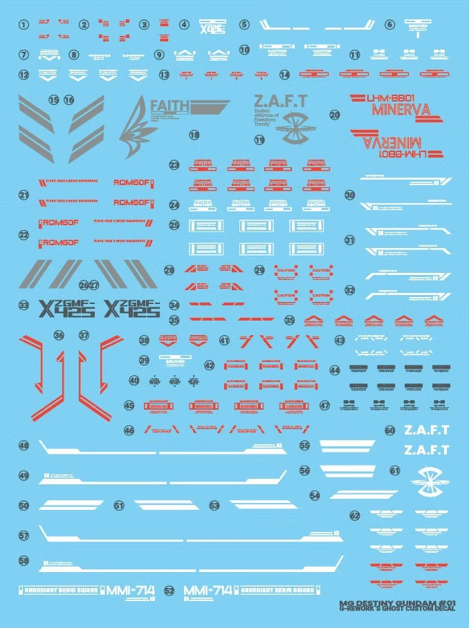[MG] SEED DESTINY GUNDAM Water Decal