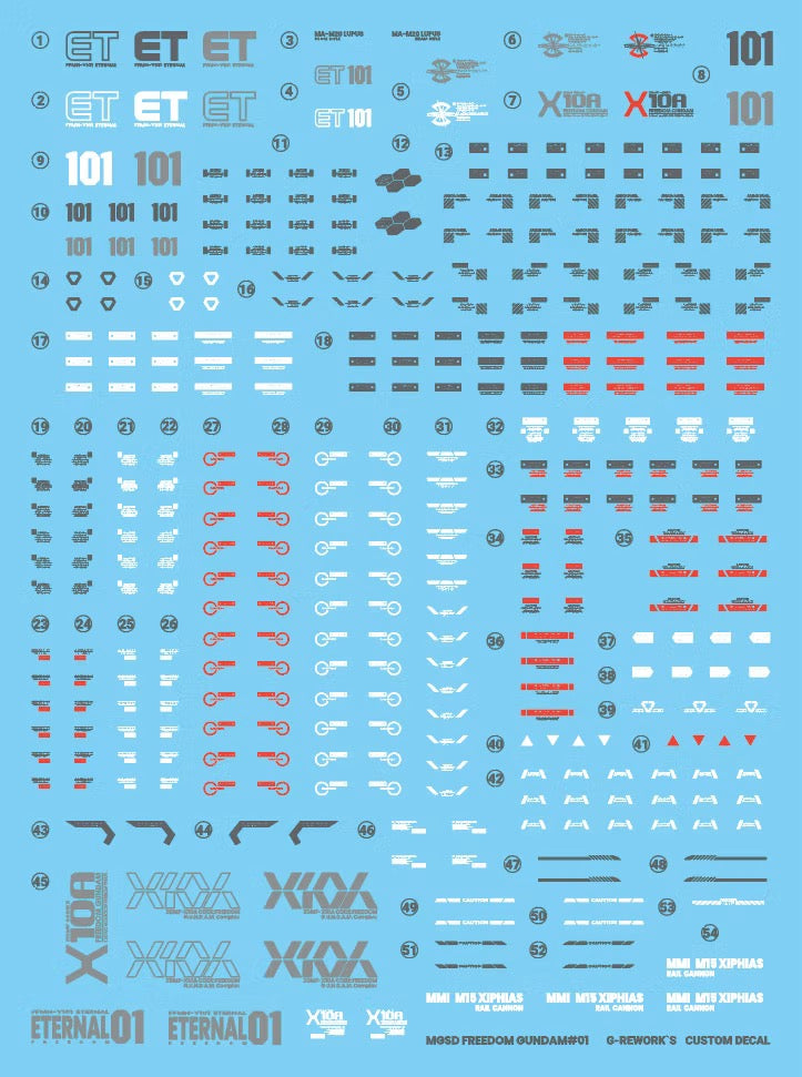 [MGSD] FREEDOM GUNDAM Water Decal