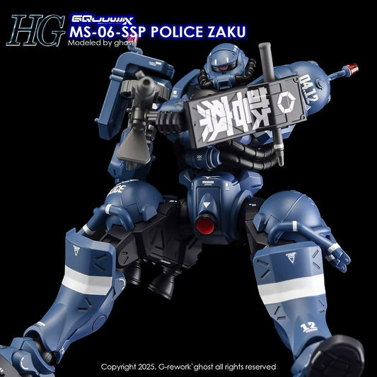[HG] [GQ] POLICE ZAKU Water Decal
