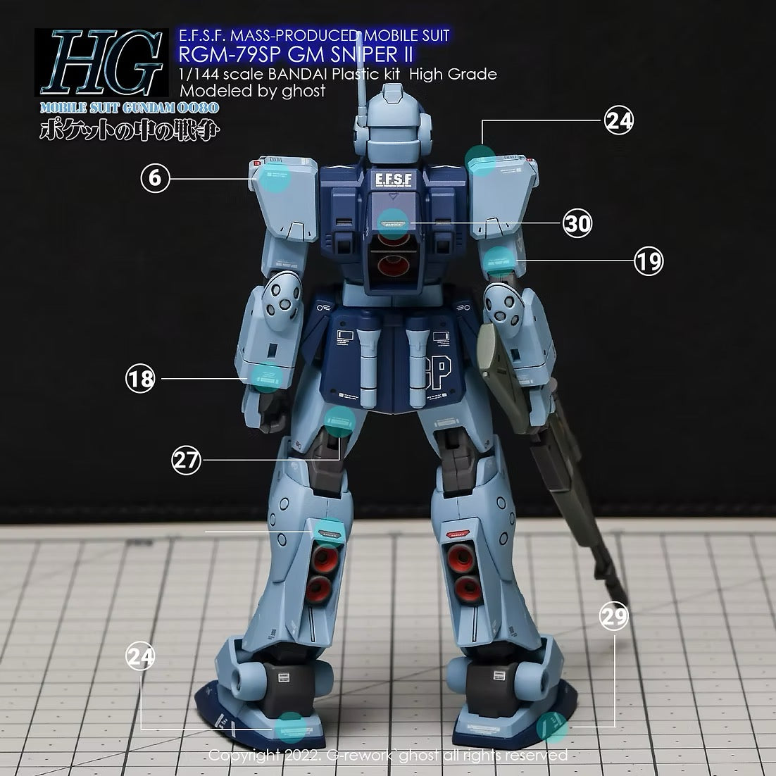[HG] RGM-79SP GM SNIPER2 Water Decal