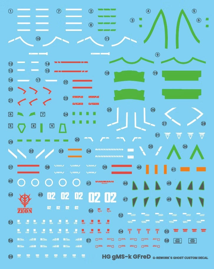 [HG] [GQ] GFreD Water Decal