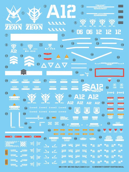 [MG] ZAKU2 2.0 CHAR Water Decal