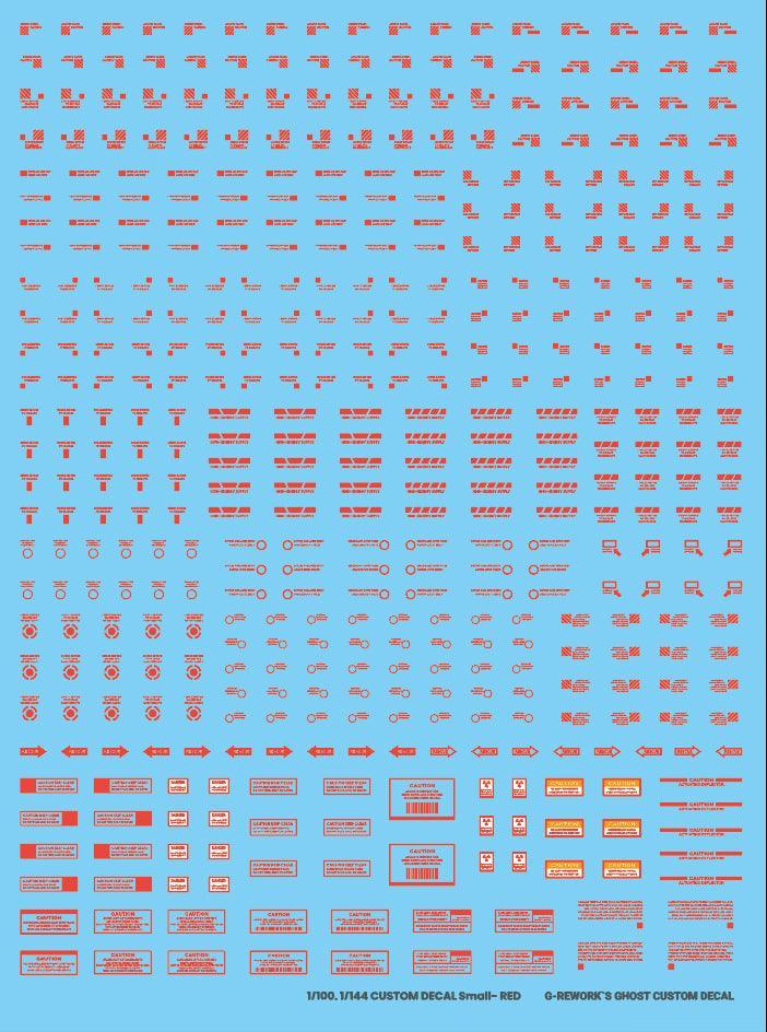 1/144, 1/100 CUSTOM DECAL [Red ] Water Decal