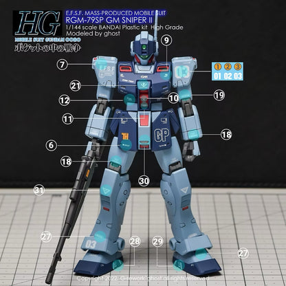 [HG] RGM-79SP GM SNIPER2 Water Decal