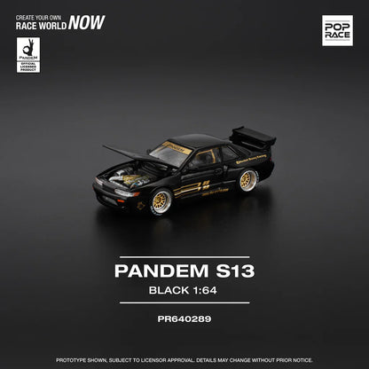 POPRACE 1/64 PANDEM Silvia S13 - Black (PR640289)