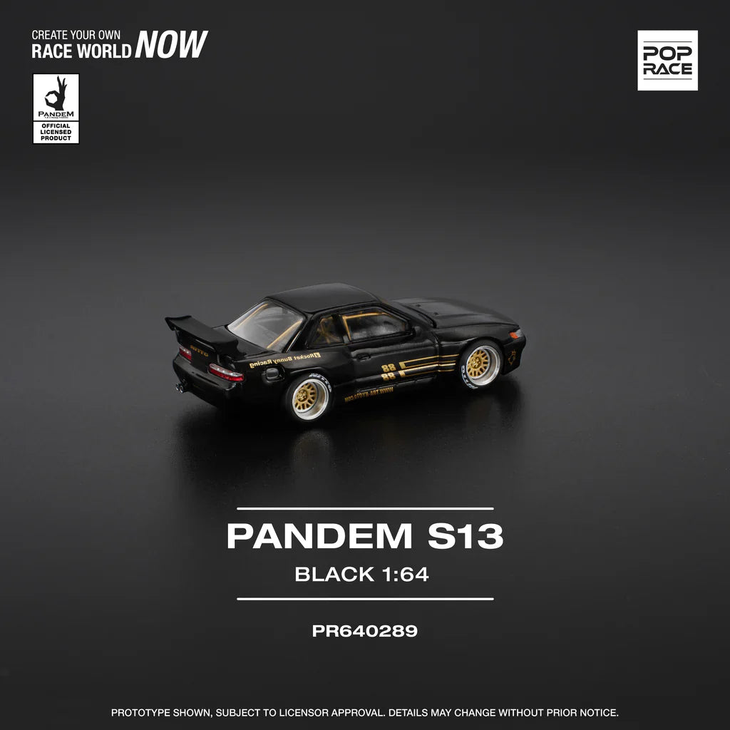 POPRACE 1/64 PANDEM Silvia S13 - Black (PR640289)