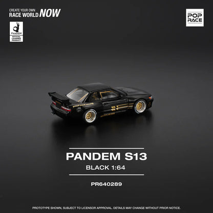 POPRACE 1/64 PANDEM Silvia S13 - Black (PR640289)