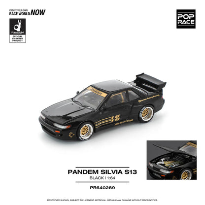 POPRACE 1/64 PANDEM Silvia S13 - Black (PR640289)