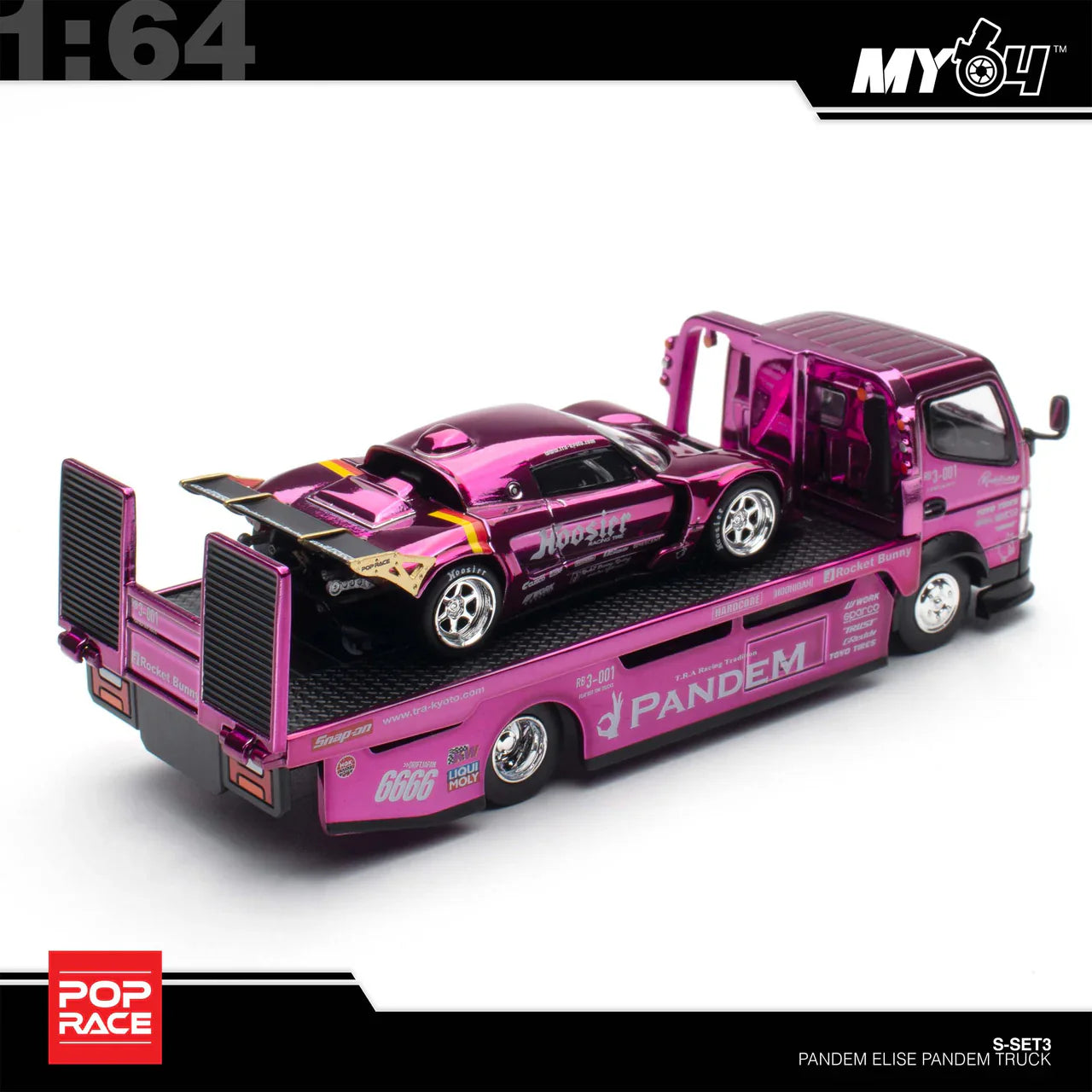 POPRACE 1/64 Pandem Elise and FUSO Truck Set HEC 2026