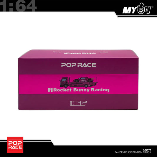 POPRACE 1/64 Pandem Elise and FUSO Truck Set HEC 2026