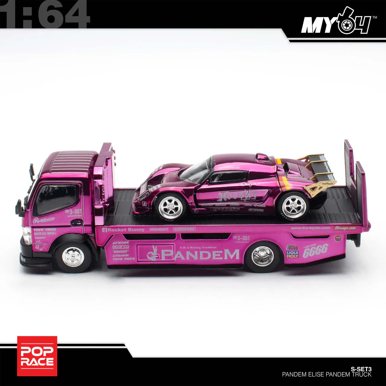 POPRACE 1/64 Pandem Elise and FUSO Truck Set HEC 2026 – KIDULT