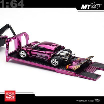 POPRACE 1/64 Pandem Elise and FUSO Truck Set HEC 2026
