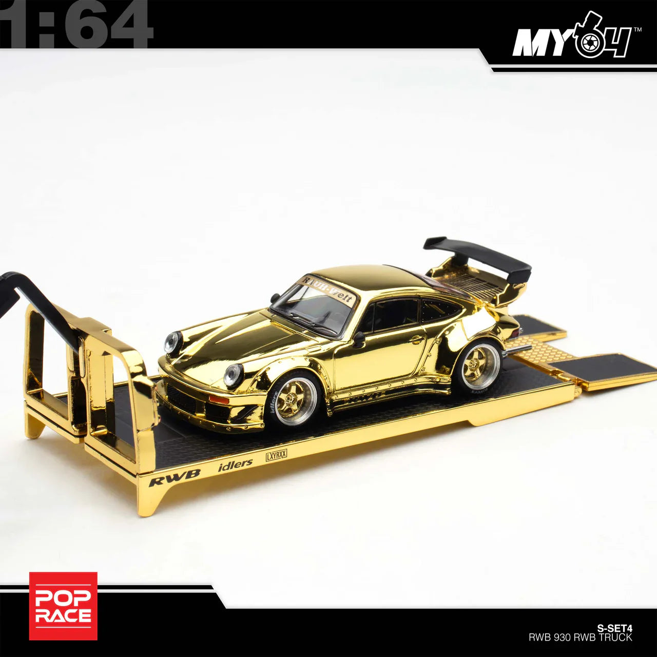 POPRACE 1/64 RWB 930 and FUSO Truck Gold Set HEC 2026