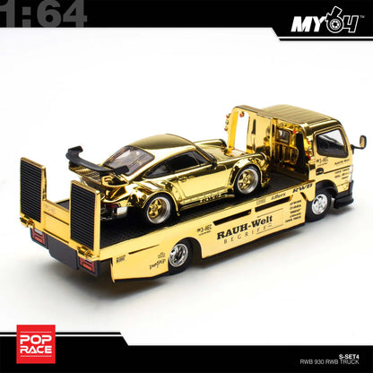 POPRACE 1/64 RWB 930 and FUSO Truck Gold Set HEC 2026