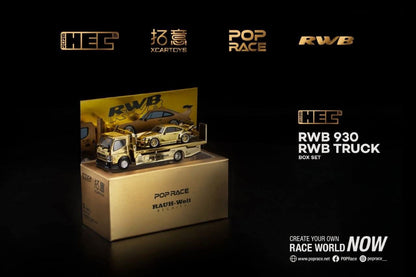 POPRACE 1/64 RWB 930 and FUSO Truck Gold Set HEC 2026