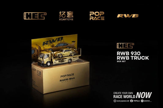 POPRACE 1/64 RWB 930 and FUSO Truck Gold Set HEC 2026