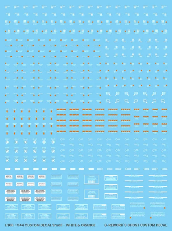 1/144,1/100 CUSTOM DECAL [ White ] Water Decal