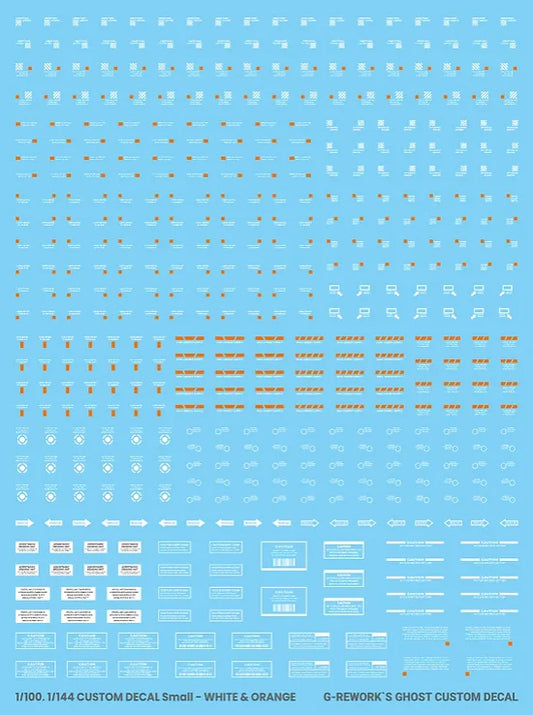 1/144,1/100 CUSTOM DECAL [ White ] Water Decal