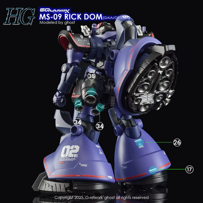 [HG] [GQ] RICK DOM Water Decal
